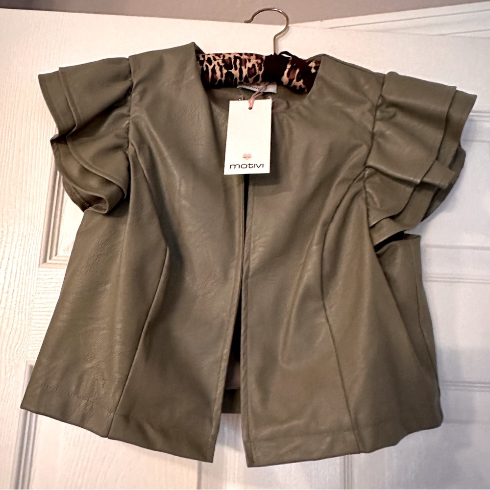 Italian MOTIVI Faux Leather Vest